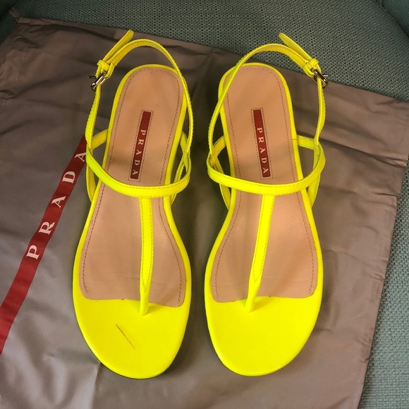Prada Patent Leather Halter Demi Wedge Sandals - Picture 2 of 13